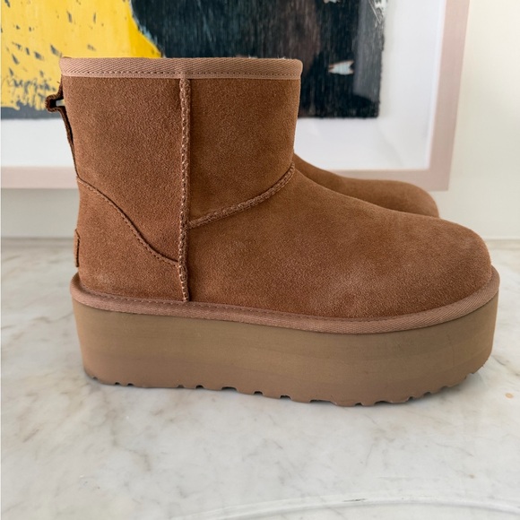 UGG Shoes - UGG Tan Suede Platform Boots
